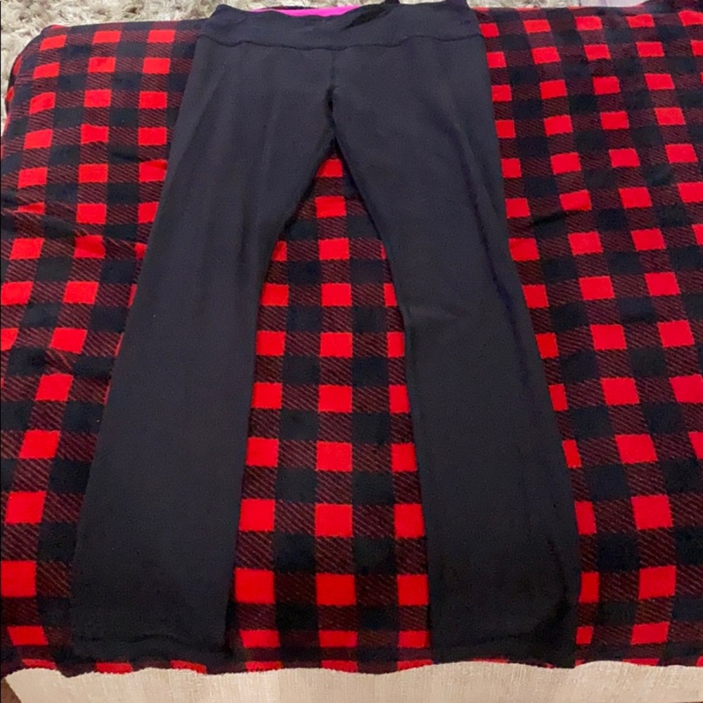 Lululemon reversible straight leg yoga pants.